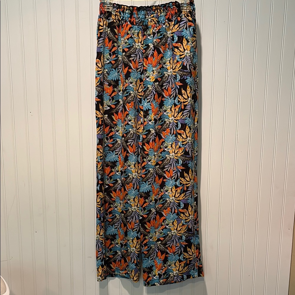 Lily Rose Tropical Palazzo Pants Size Smalll